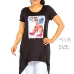 Queen Bling High Heels Crystal Embellished T-Shirt Top